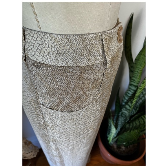 Carlisle Silk snakeskin high waist wide trousers - Picture 7 of 9